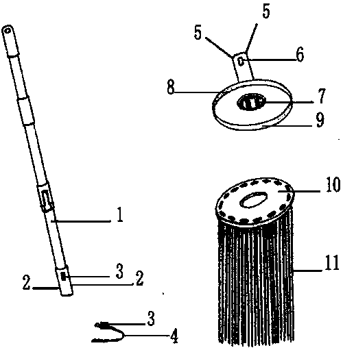 Mop convenient in spin-drying