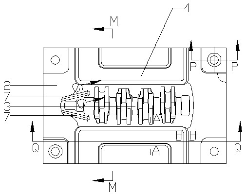 Forging die for manufacturing high-precision micro-vehicle crank shafts and manufacturing method thereof