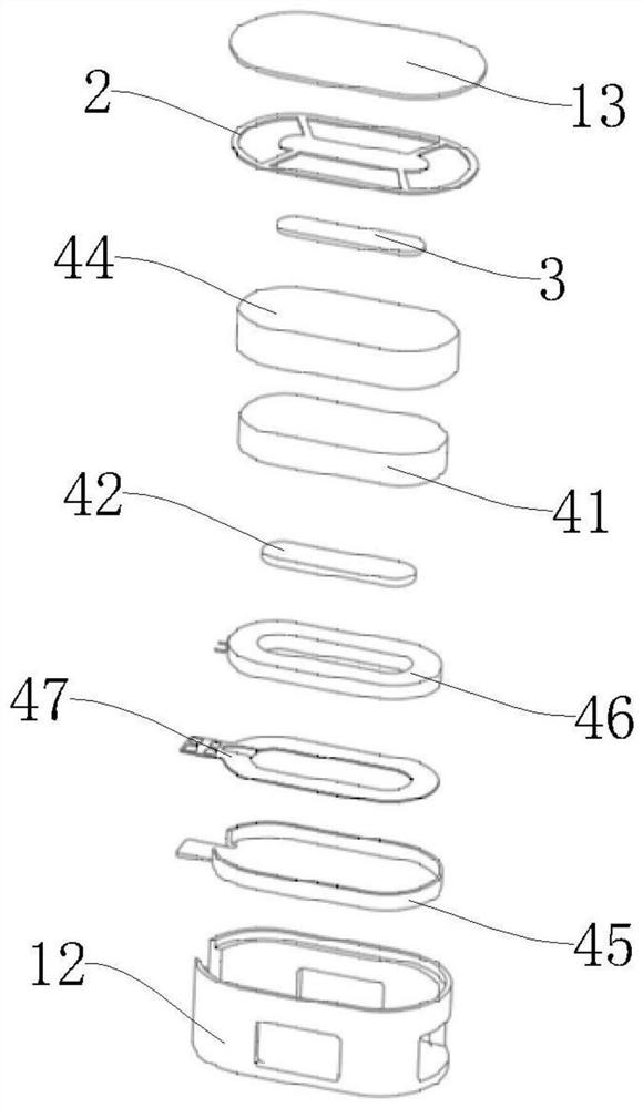 Bone conduction sound production device and wearable equipment