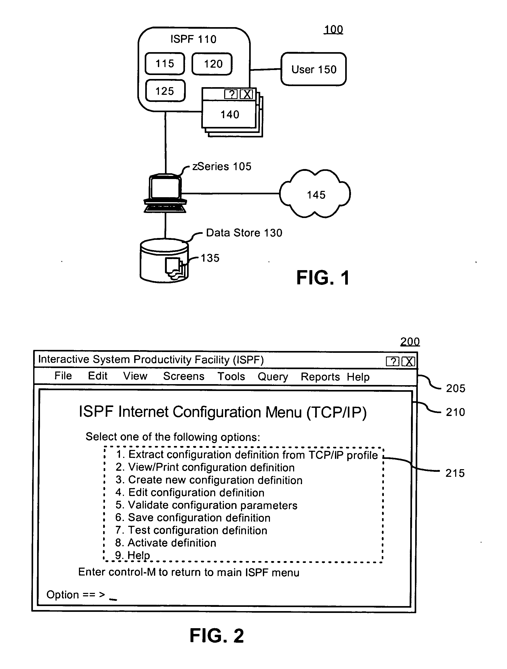 Interface for configuring internet communications on a z series computer