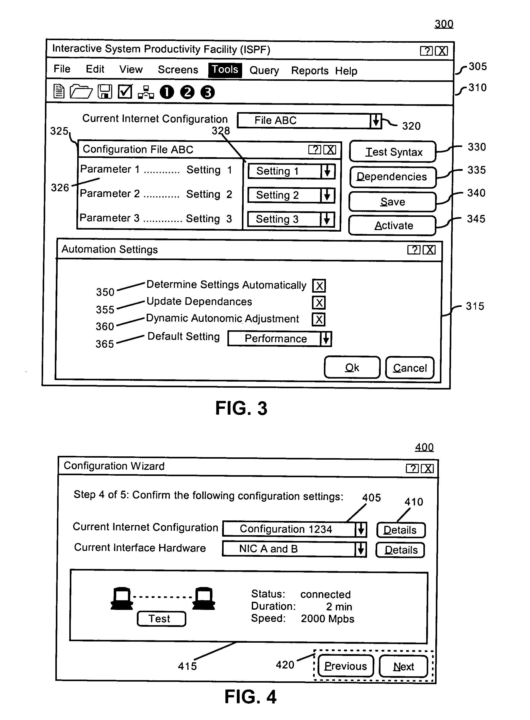 Interface for configuring internet communications on a z series computer