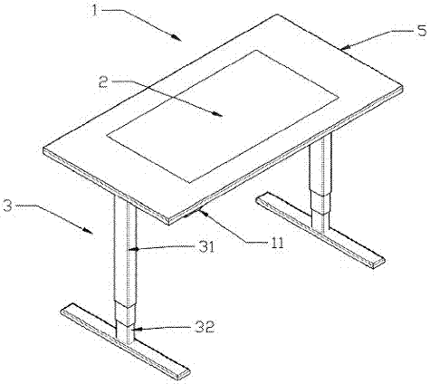 Intelligent lifting study desk and lifting driving control circuit thereof