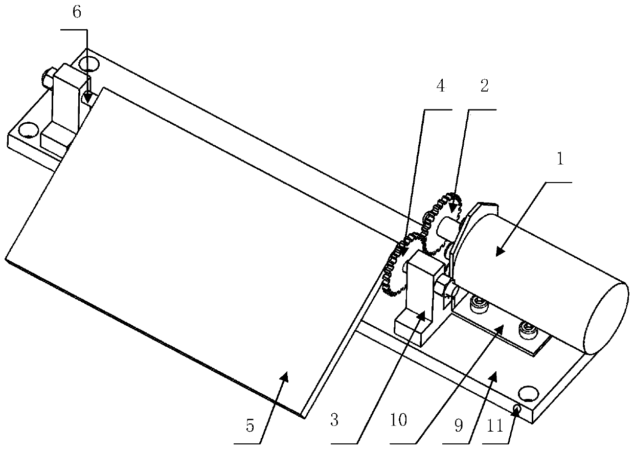 Vehicle automatic anti-glare visor based on light sensitive resistor and gear transmission