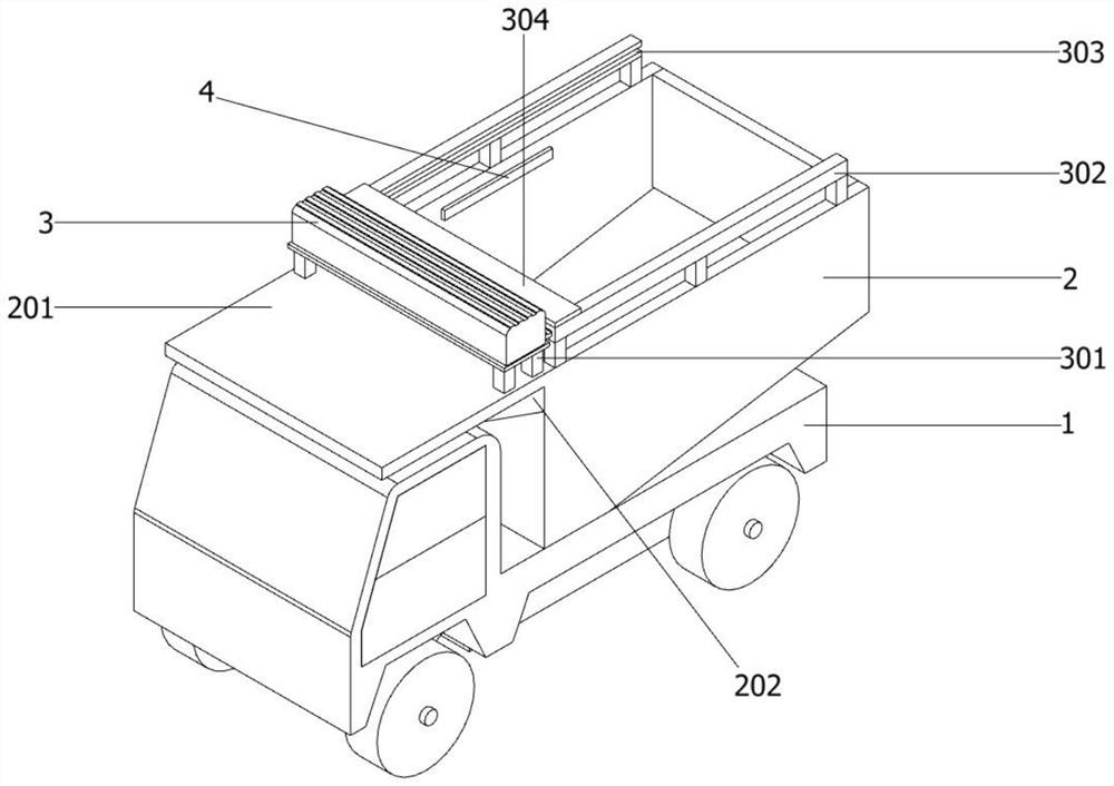 A transport vehicle structure for mining