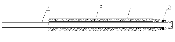 Tip reinforcing type pleuroperitoneal cavity drainage tube