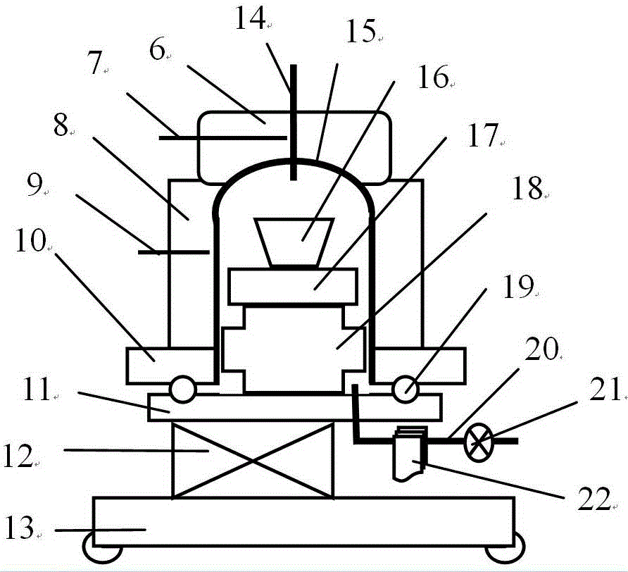 Vertical type Na131I dry distillation production device