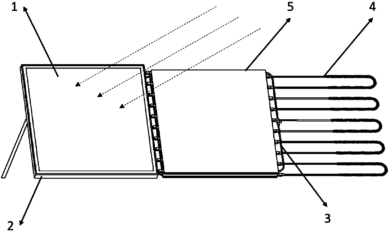 Solar thermal power generation device based on double pulsating heat pipes