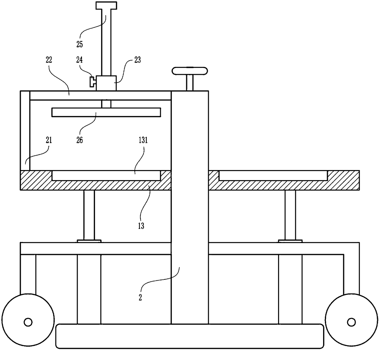 Convenient adjusting type transporting device for instruments and meters