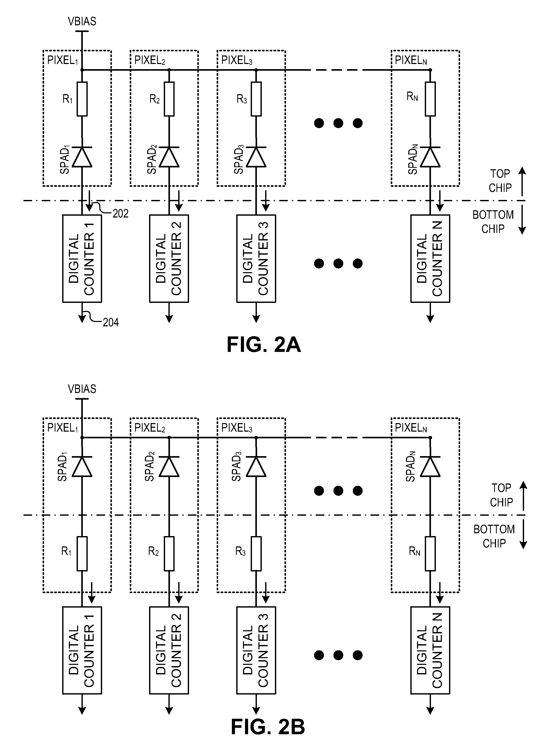 Stacked chip SPAD image sensor