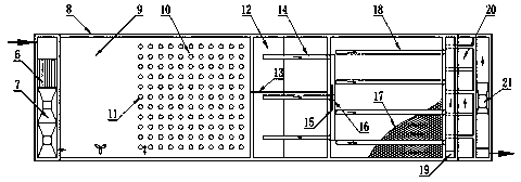 Small sewage treatment hydrolysis and gas-stripping and precipitation technique method