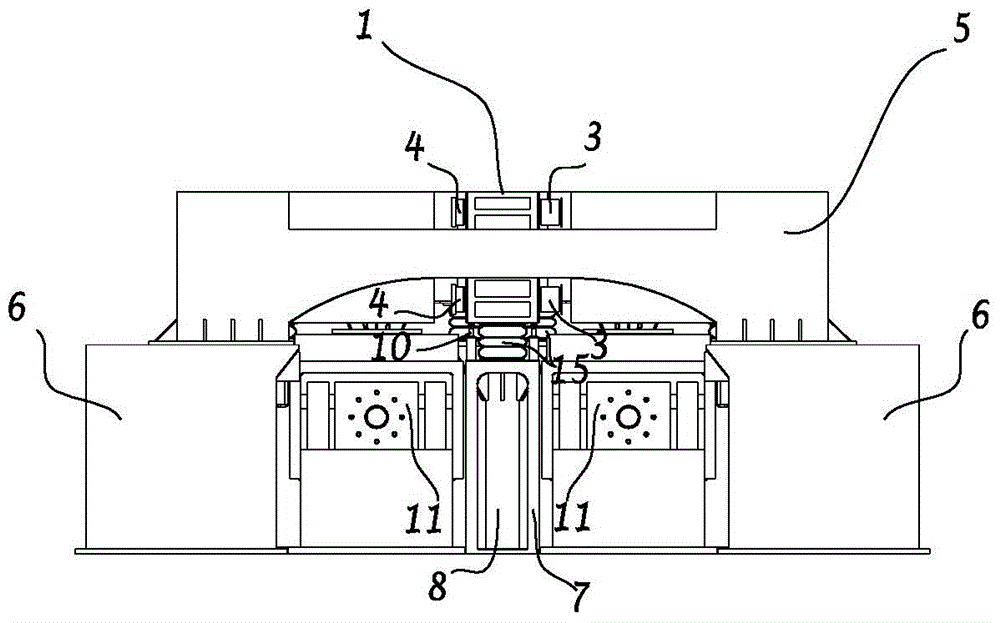 Four-table shunt excitation perpendicular vibration test system with expansion table board