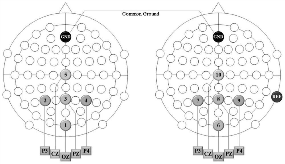 Two-person cooperative P300-BCI target decision-making system and method