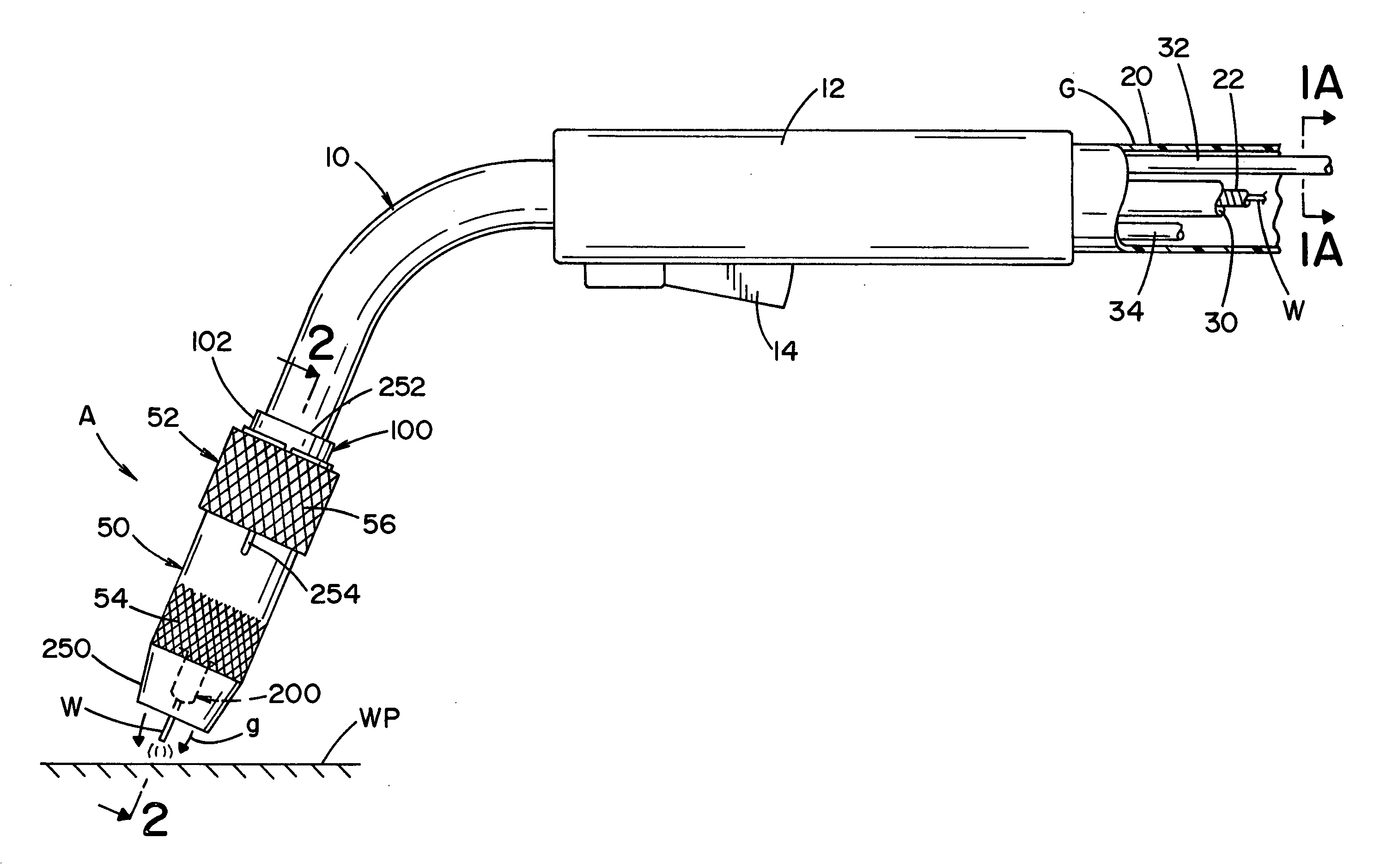 Torch for arc welding gun