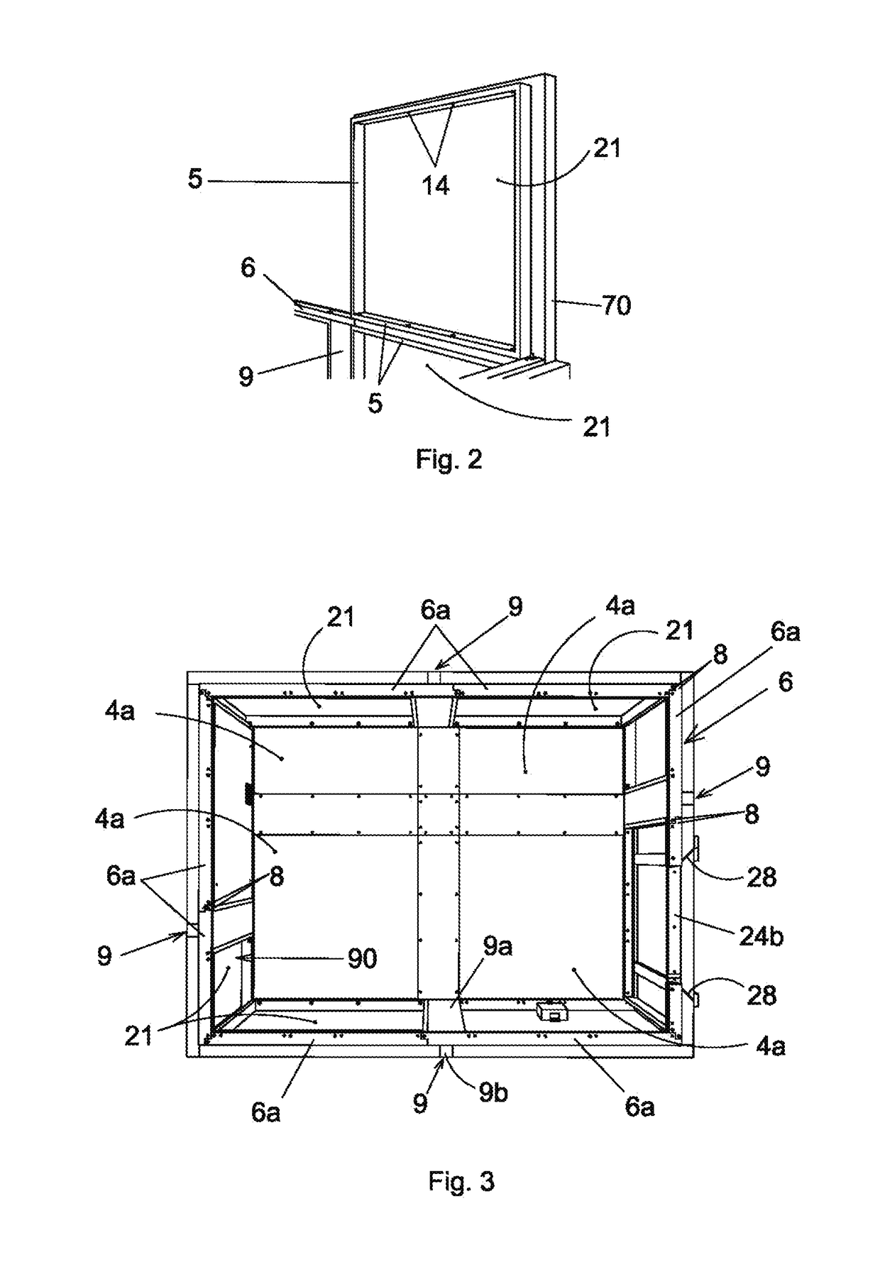 Modular sound-proofed cabin