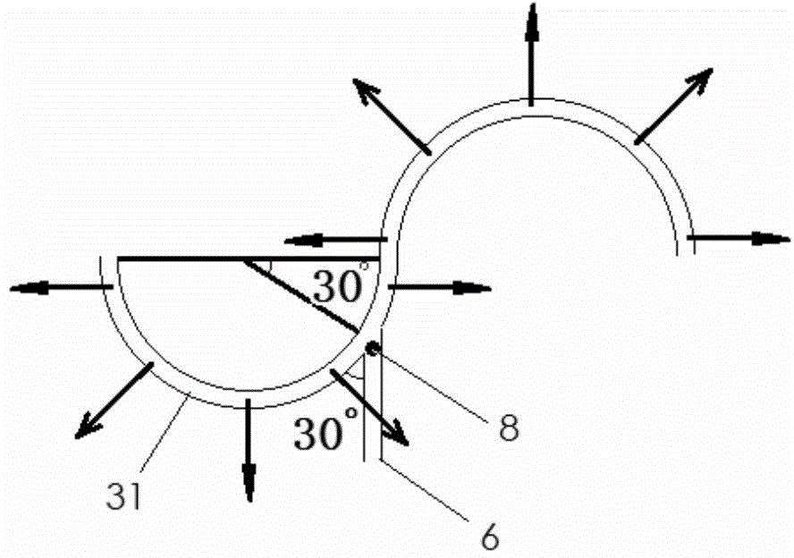 Double fish-shaped reactor