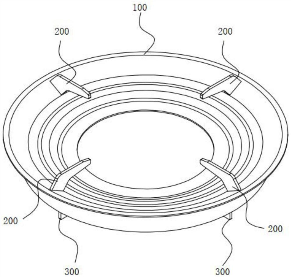 Disc-shaped pot rack and gas stove