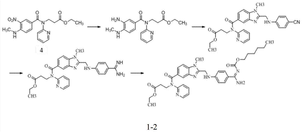 Preparation method for dabigatran etexilate intermediate and intermediate compound