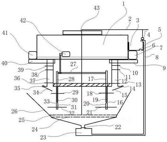 Residual feed collecting device for fish culture