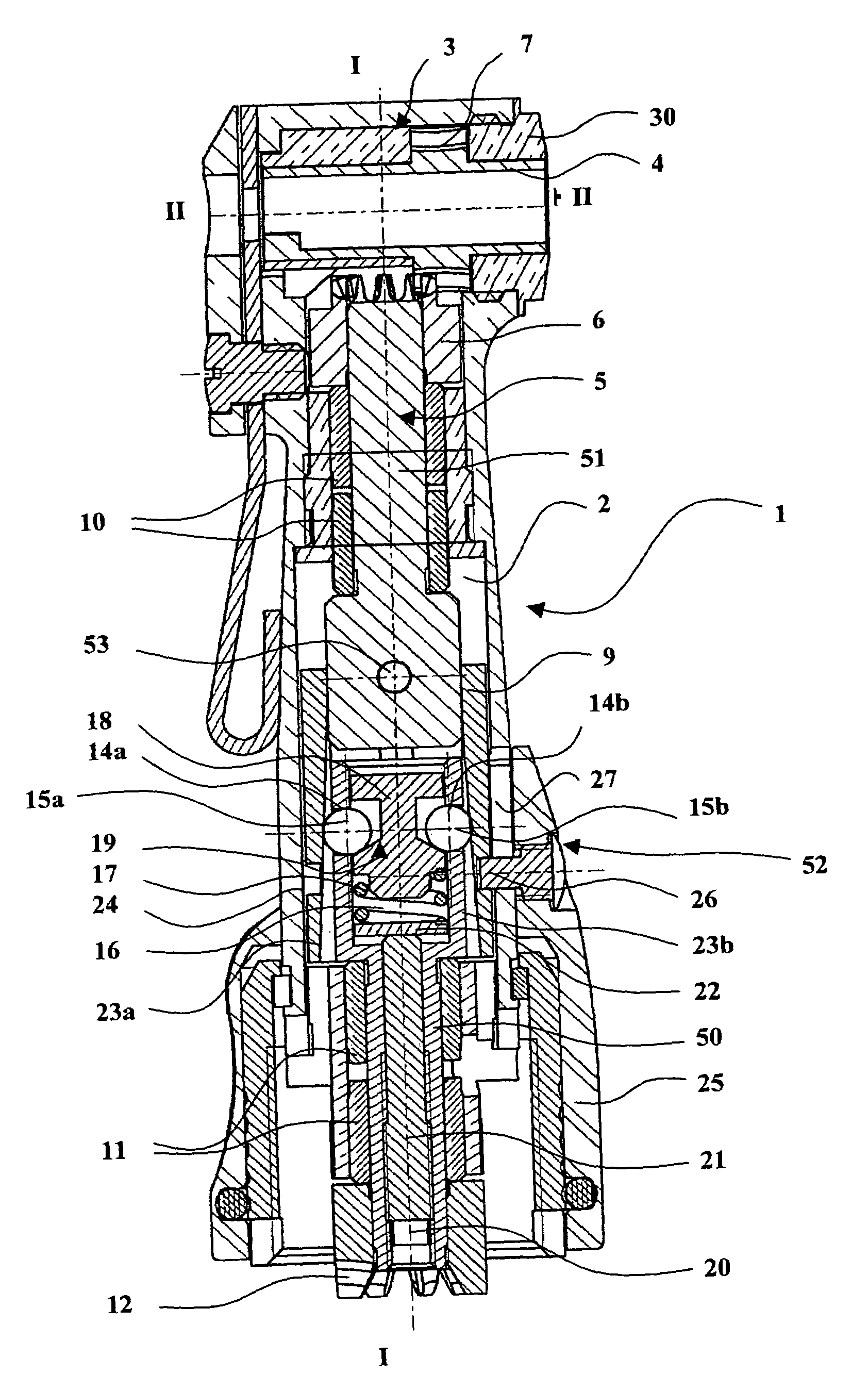 Dental handpiece comprising torque-limiting means