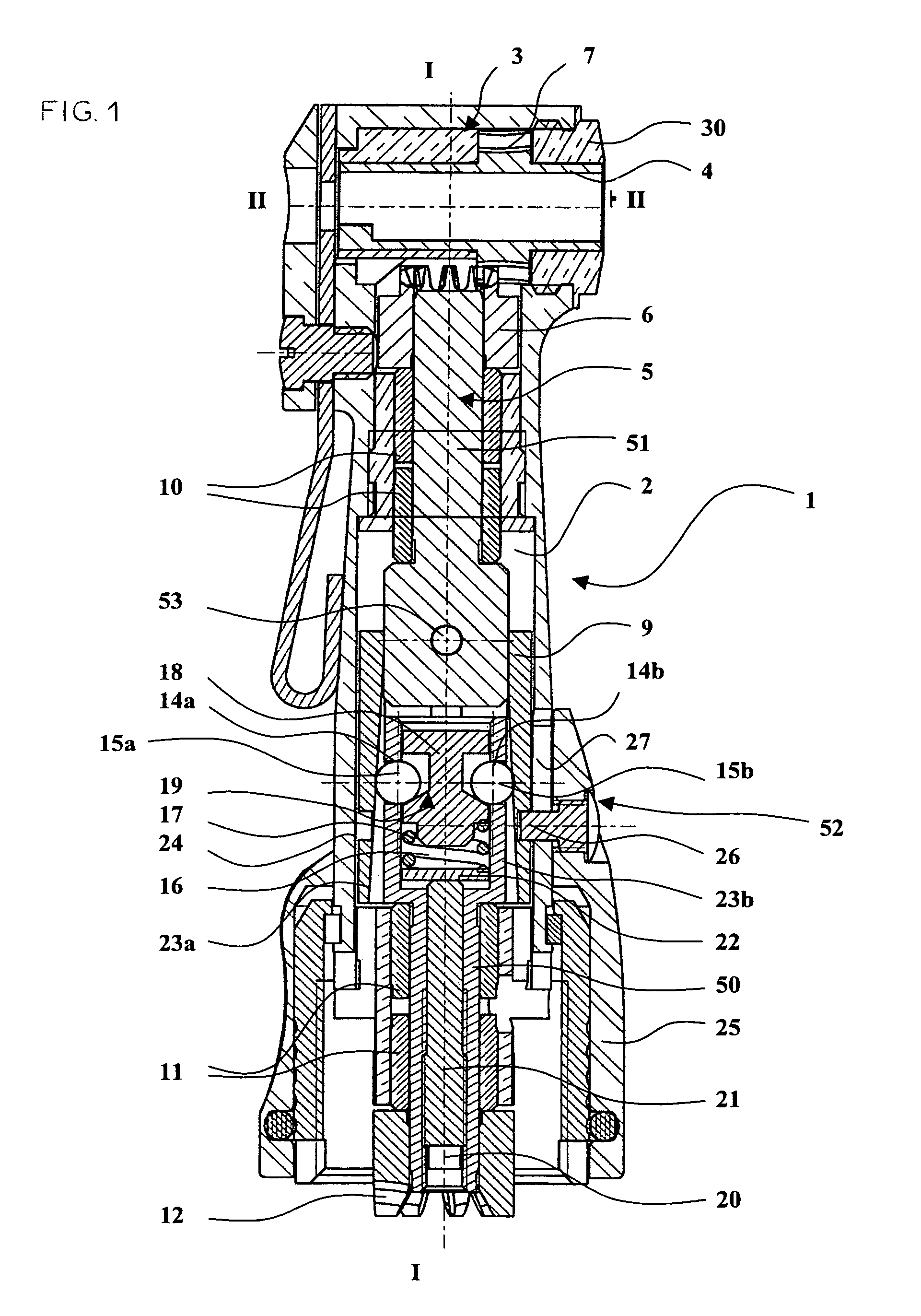 Dental handpiece comprising torque-limiting means