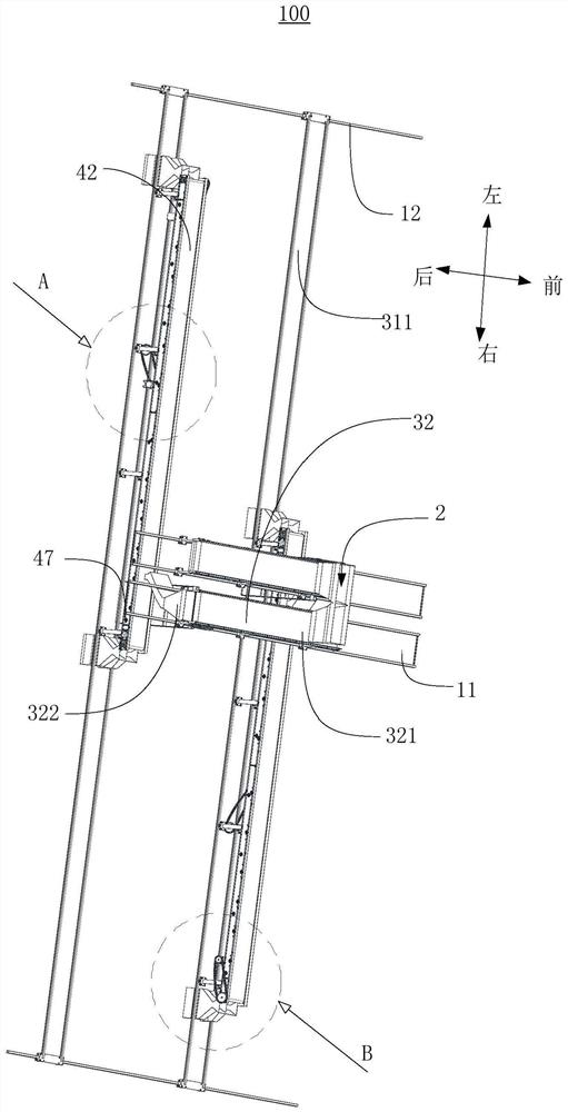 Square granary spreading device