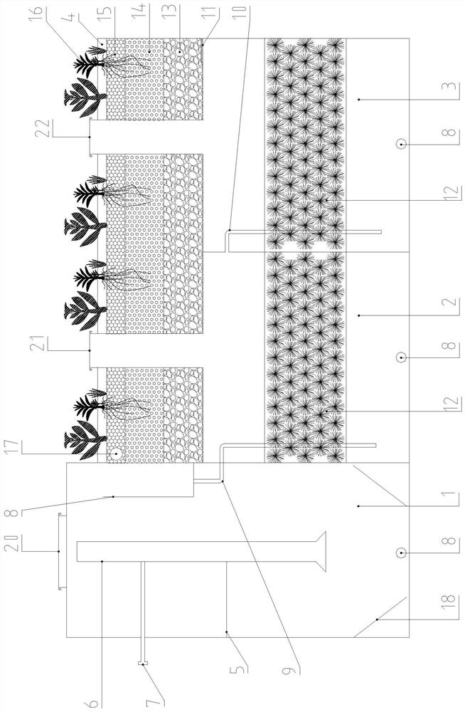 Micro-power biological ecological purification sewage treatment system