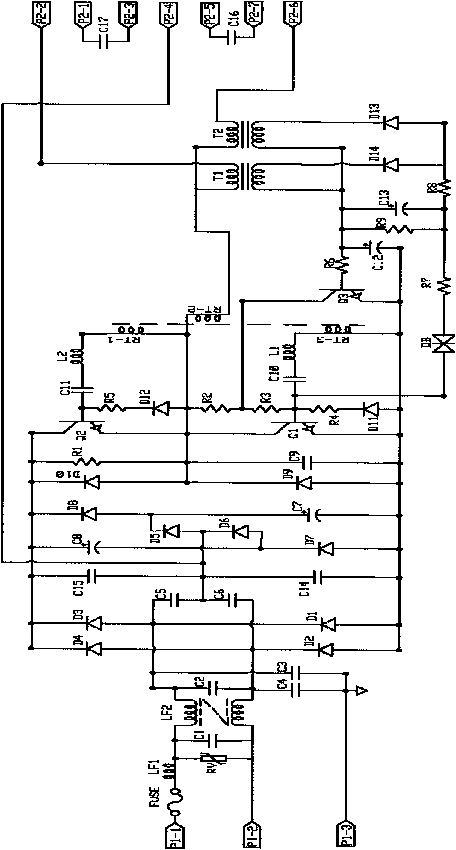 Electronic rectifier of fluorescent lamp