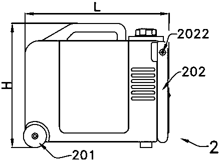 A portable generator set based on draw rod architecture