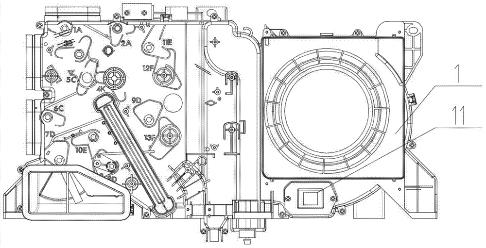 An assembly method of an excavator air conditioner indoor unit