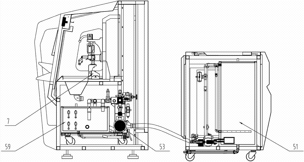 Test machine for service life of valve core of water heating product