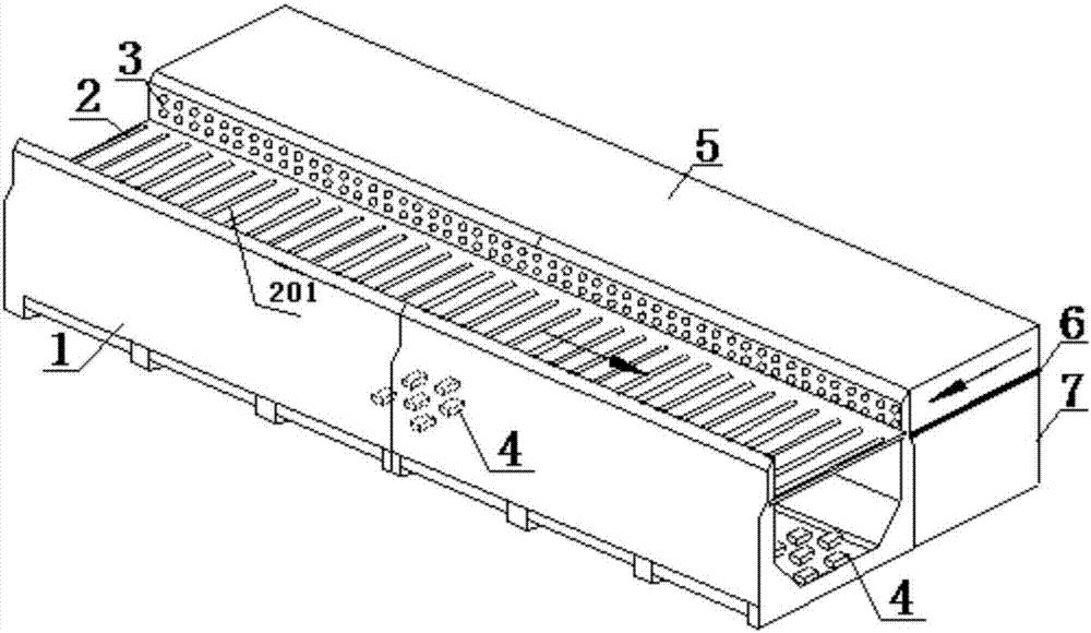 Novel linear drainage ditch structure for permeable drainage pavement