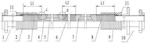 A long-life oxygen-blowing metal hose