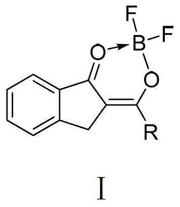 O,O two-tooth type organic boron difluoride fluorescent dye and preparation method thereof