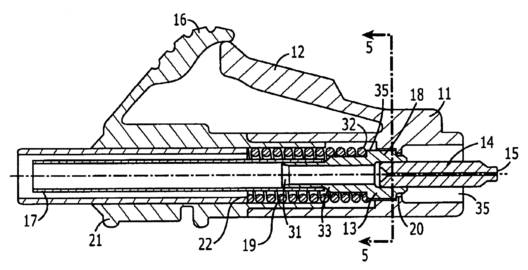 Optical fiber connector with ferrule radial orientation control