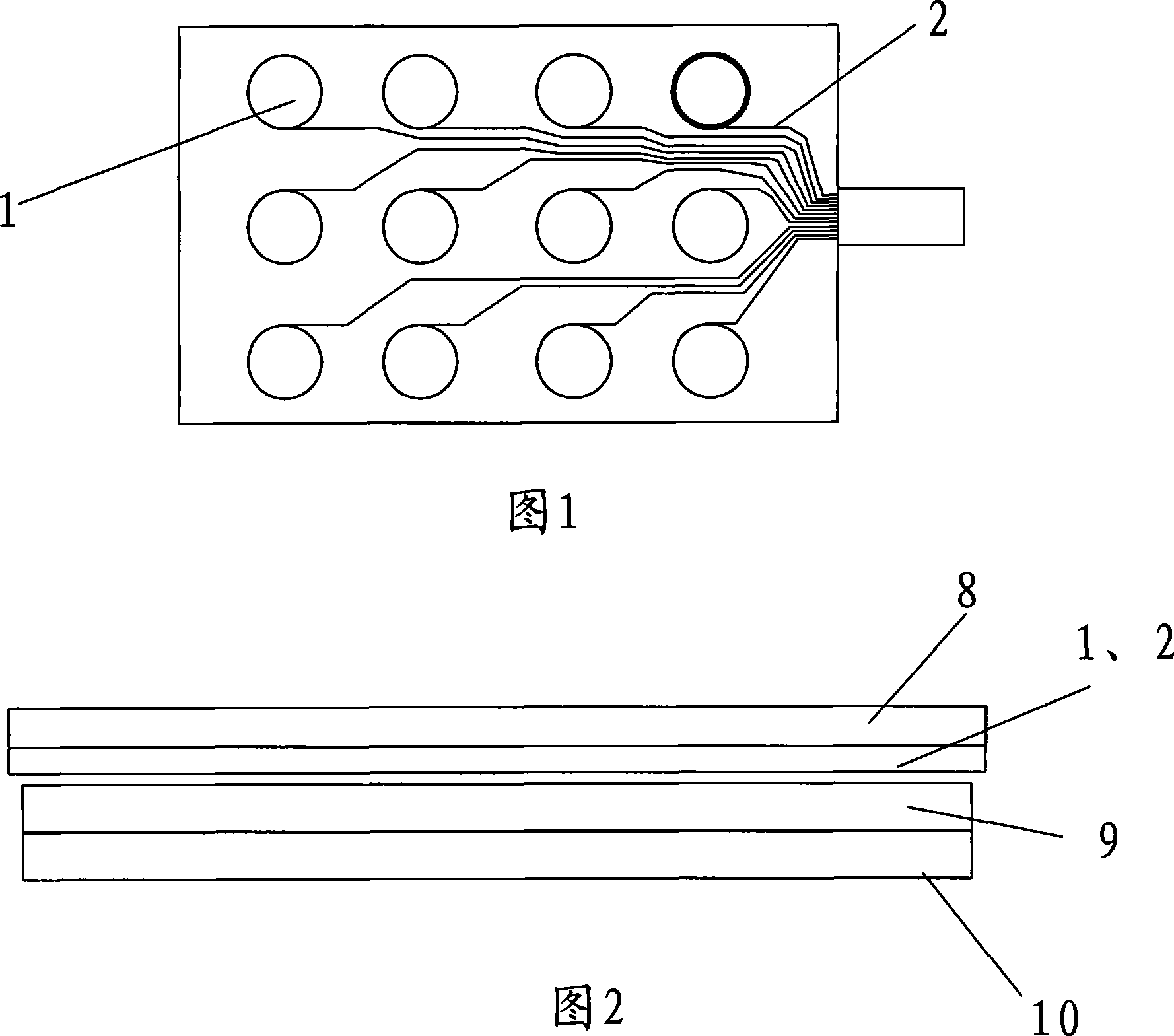 Condenser type contact screen and its manufacture method