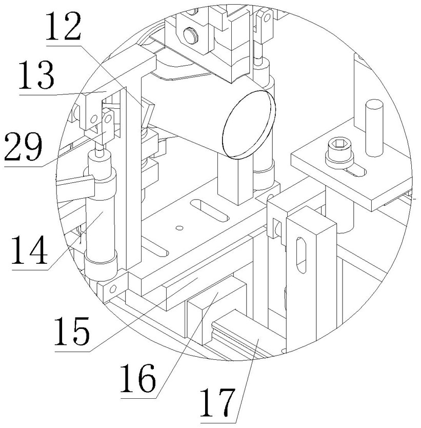 Horizontal paper cup handle sticking machine