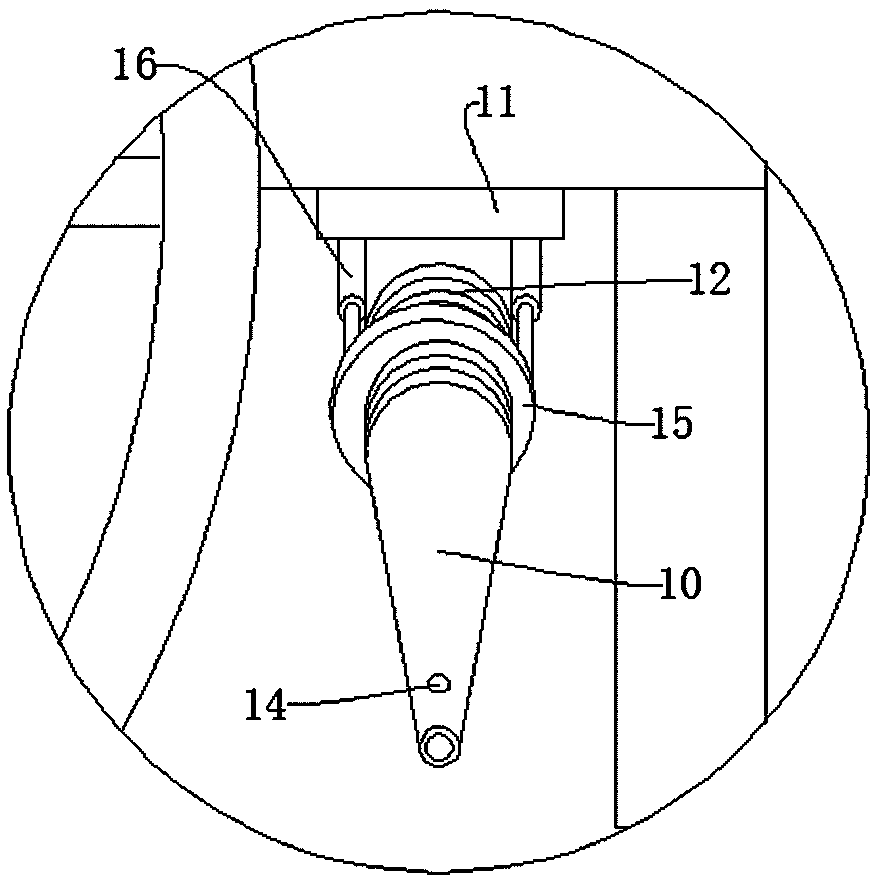 Retractable fertilizing and watering device for grape planting