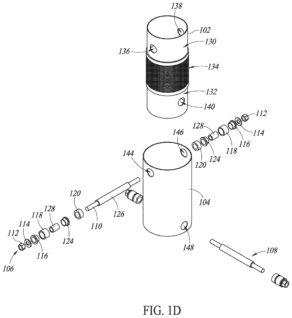 Exhaust aftertreatment system universal joint flex pipe assembly