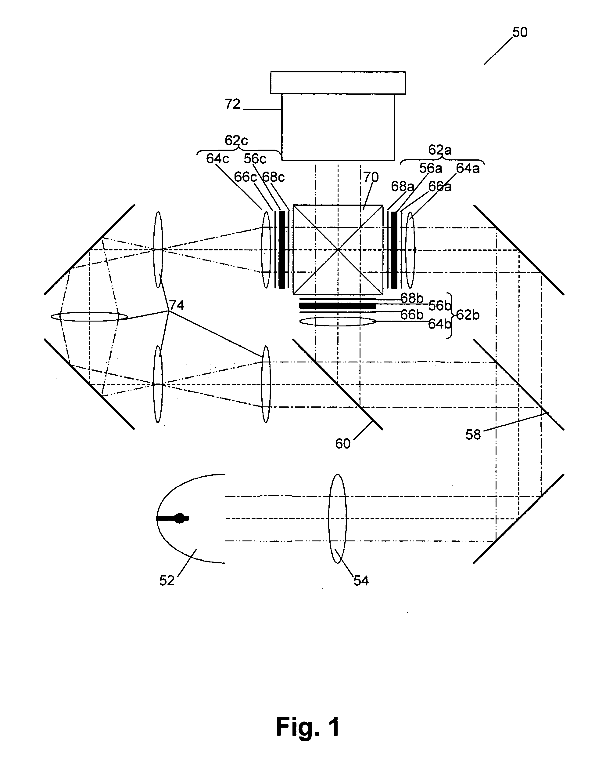 Optical arrangement for non-inverting illumination system