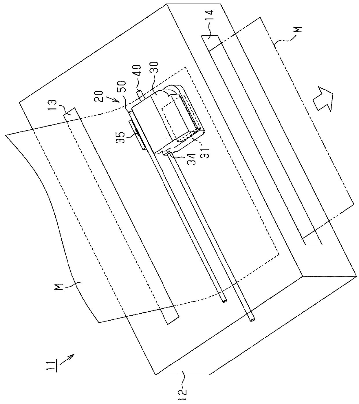 Moving body support apparatus and printing apparatus