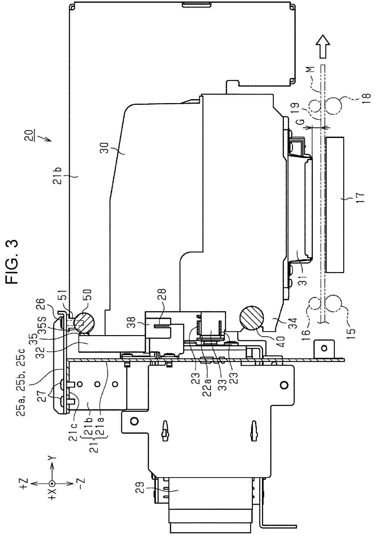 Moving body support apparatus and printing apparatus