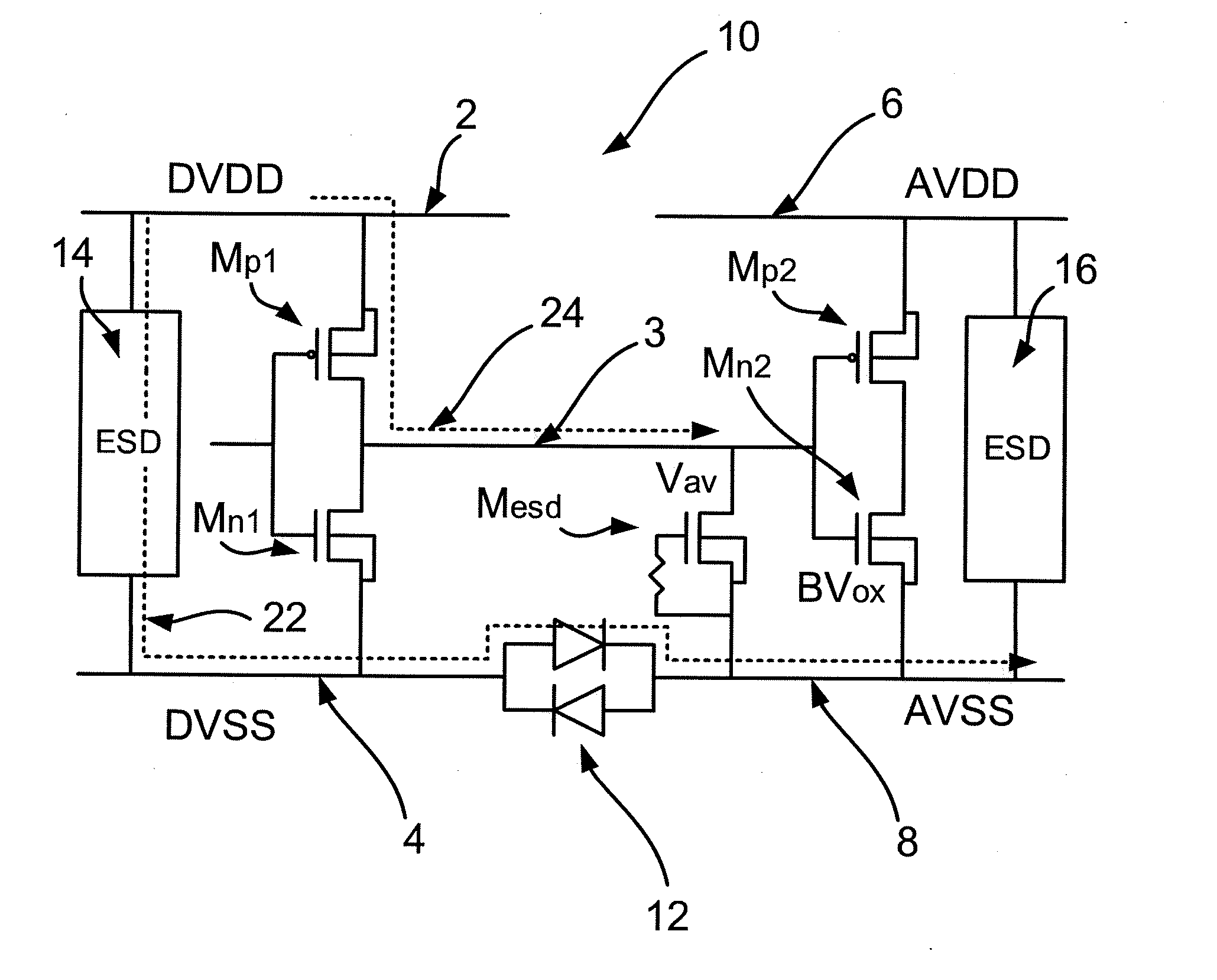 Semiconductor device comprising an ESD protection circuit