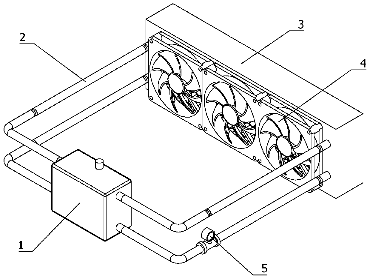 Liquid cooling heat dissipation device of electromechanical equipment