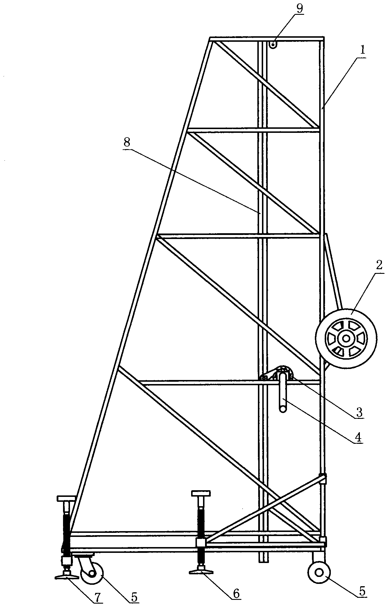 Moveable type hand-operated elevator