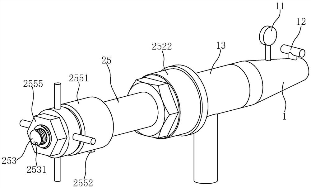 Multifunctional fire-fighting water testing device nozzle