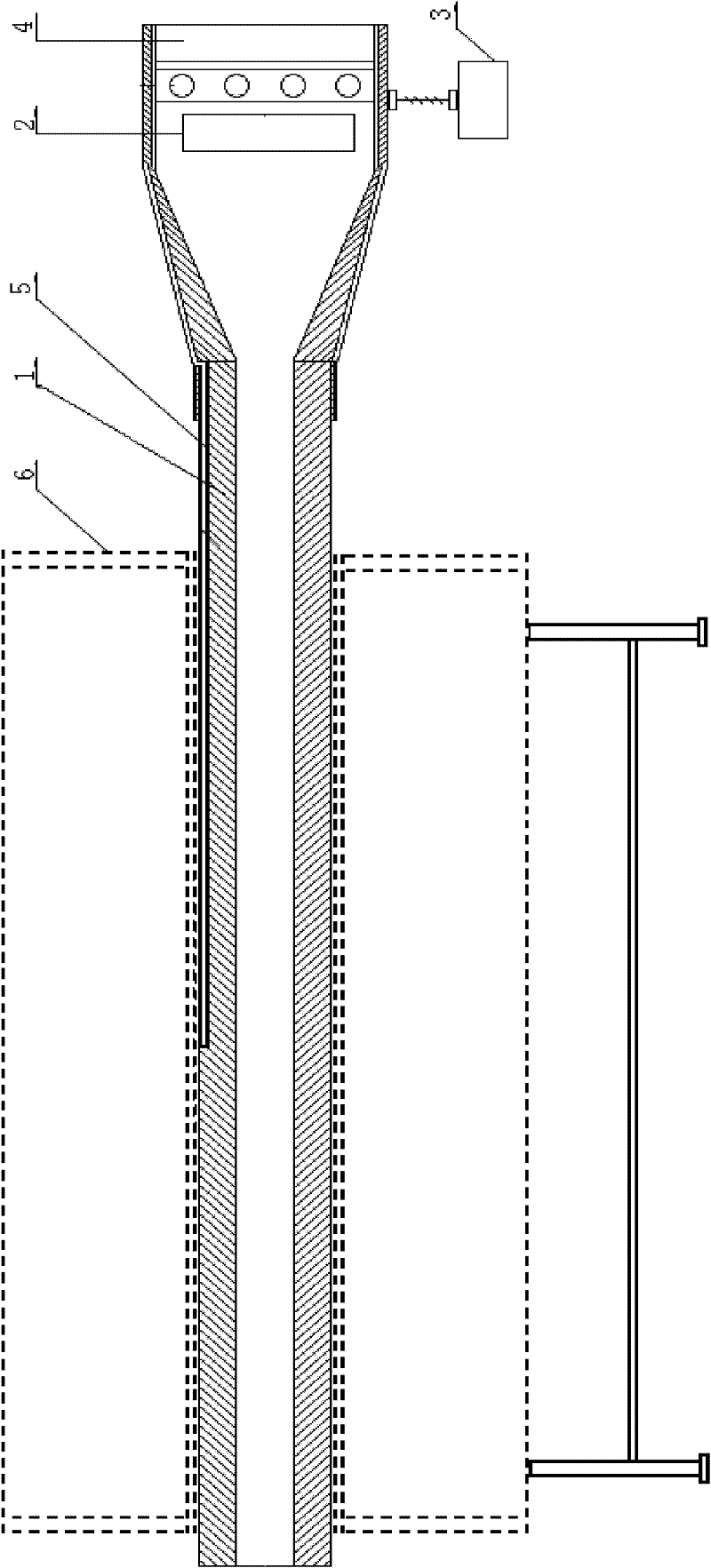 Special temperature-reduction accelerator for horizontal type thermocouple testing furnace