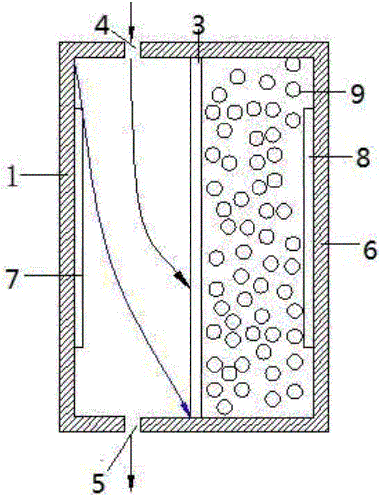 Device for continuously removing metal ions from feed solution and use method