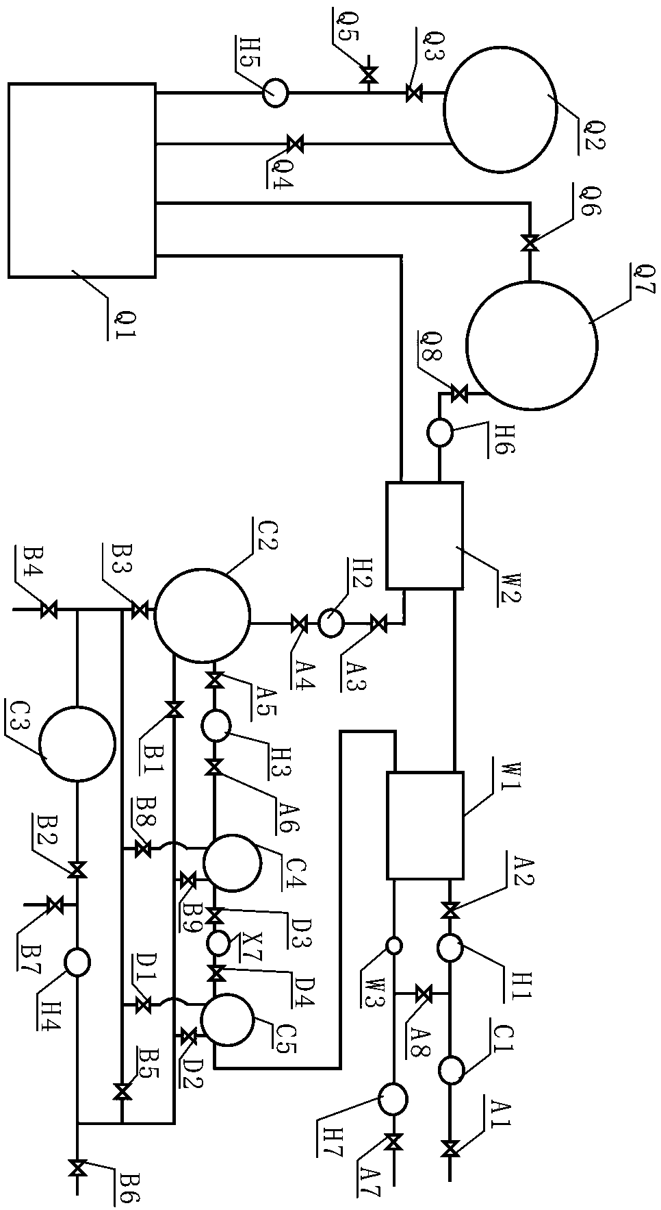 Low-temperature multistage filtration flow cutting device