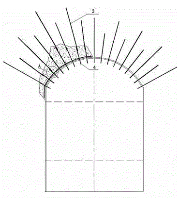 Tunnel shotcrete non-dismantling formwork and construction method thereof