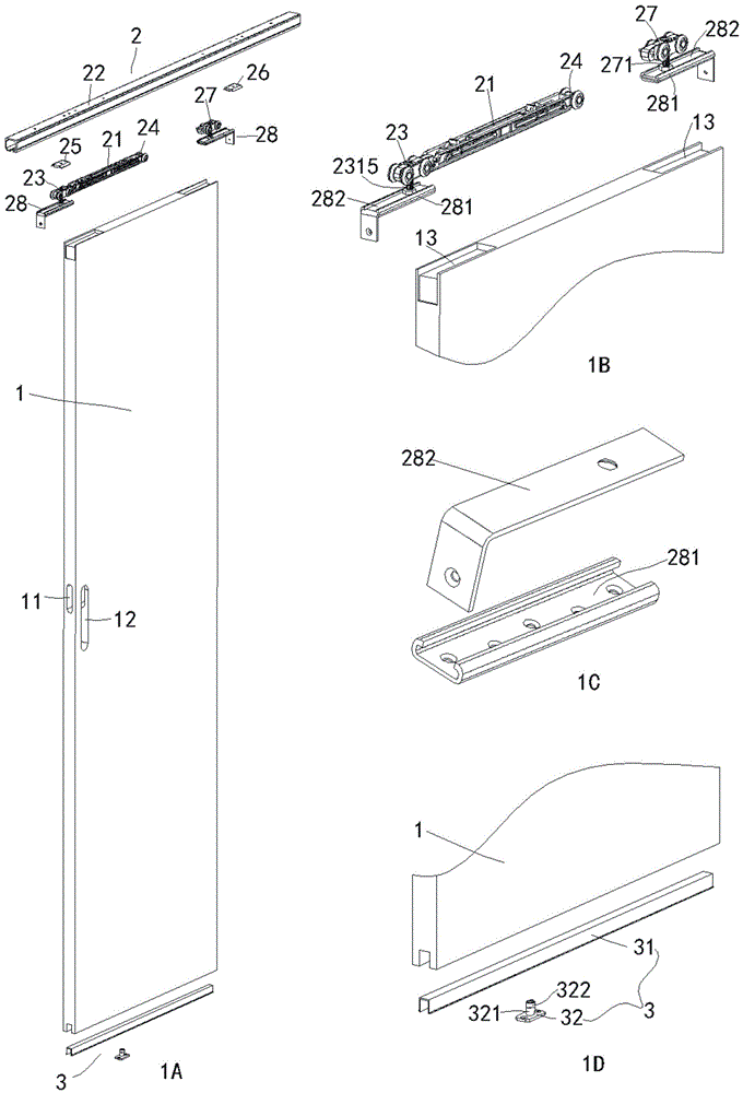 Silent hanging wheel sliding door system